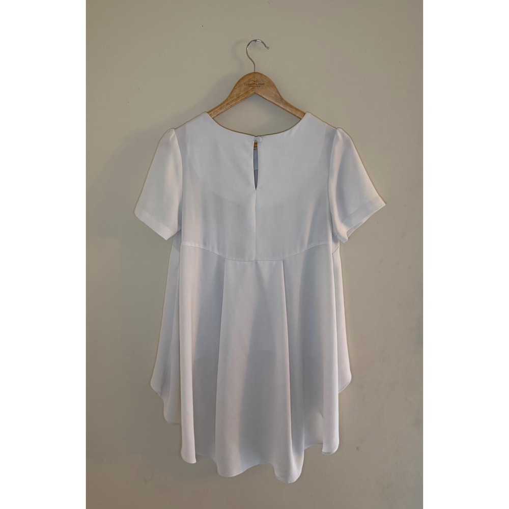 Philosophy Women's White flowy high-low baby doll style Blouse size S - Picture 4 of 7